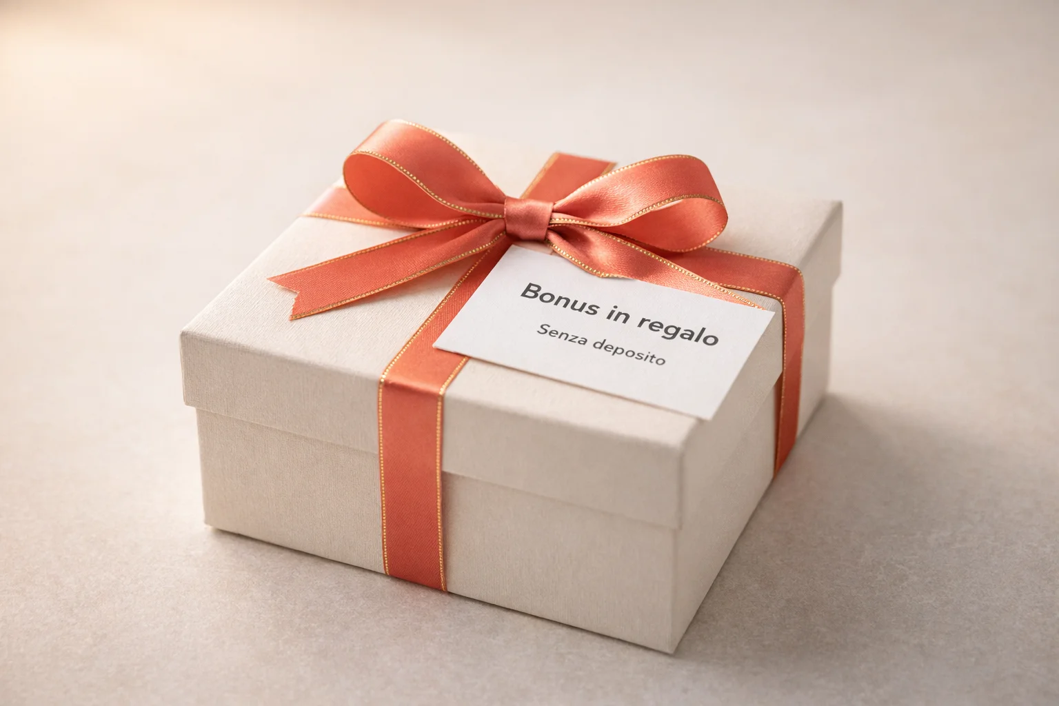 Regalo promozionale avvolto con nastro colorato