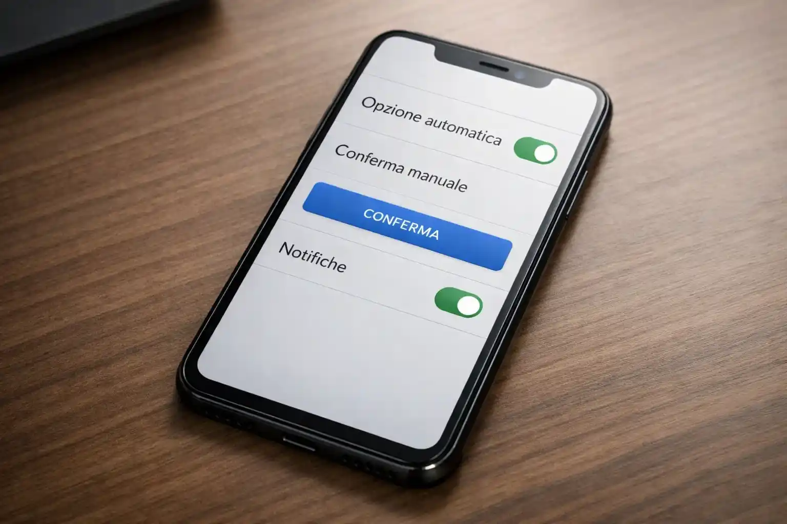 Schermo di smartphone che mostra opzioni di gestione scommessa