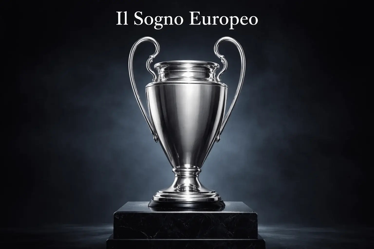 Trofeo della Champions League su un piedistallo
